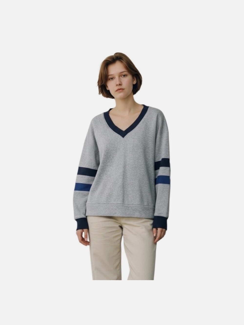 Evereve varsity elana minimal cottage gray